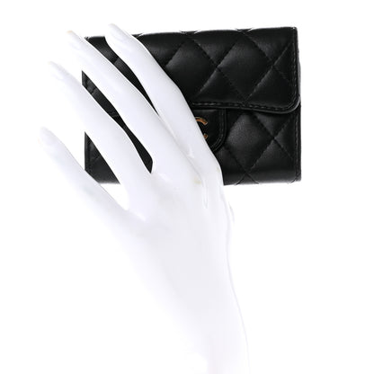 Chanel Lambskin Quilted 4 Key Holder Black 2 of 8