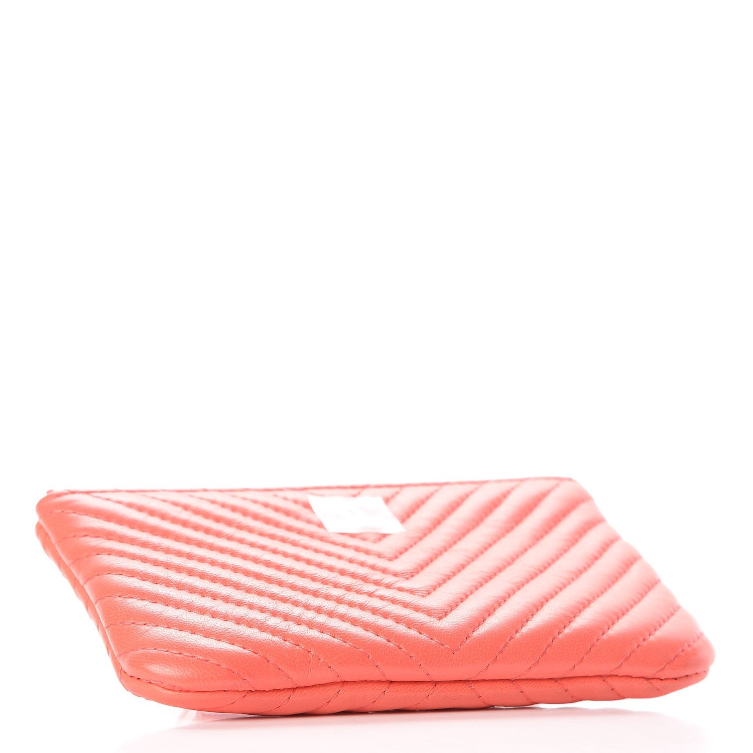 Chanel Calfskin Chevron Small Cosmetic Case Pink 4 of 8