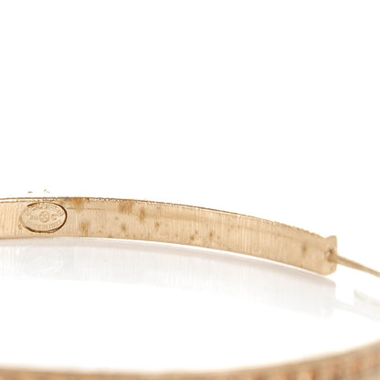 Chanel Crystal CC Hoop Earrings Pale Pink Gold 5 of 6