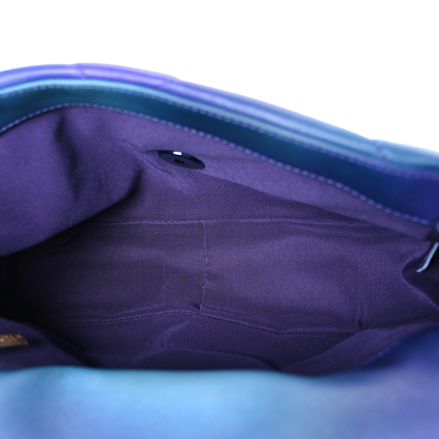 Tie Dye Calfskin Quilted Medium Chanel 19 Flap Blue Purple