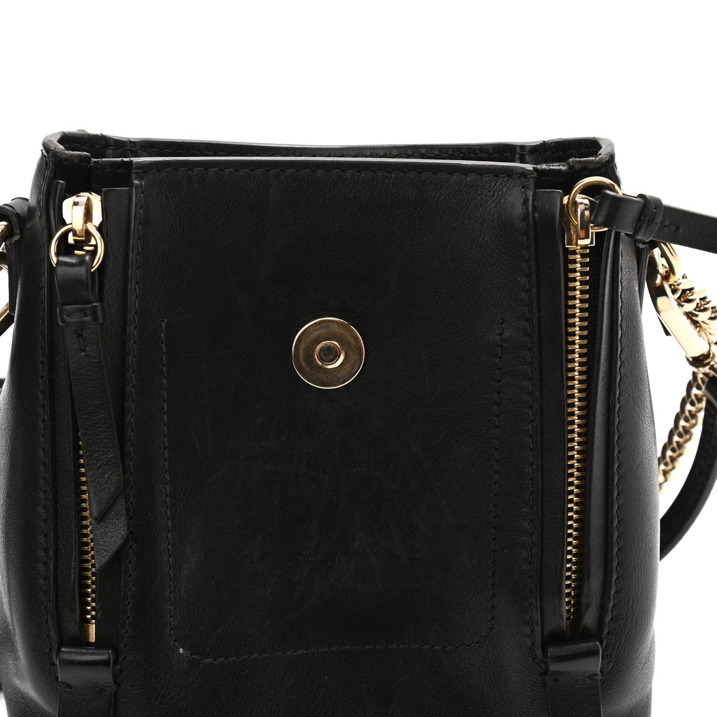 Suede Calfskin Mini Faye Backpack Black