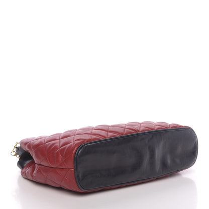 Chanel Lambskin Quilted Shoulder Bag Red Navy 4 of 12