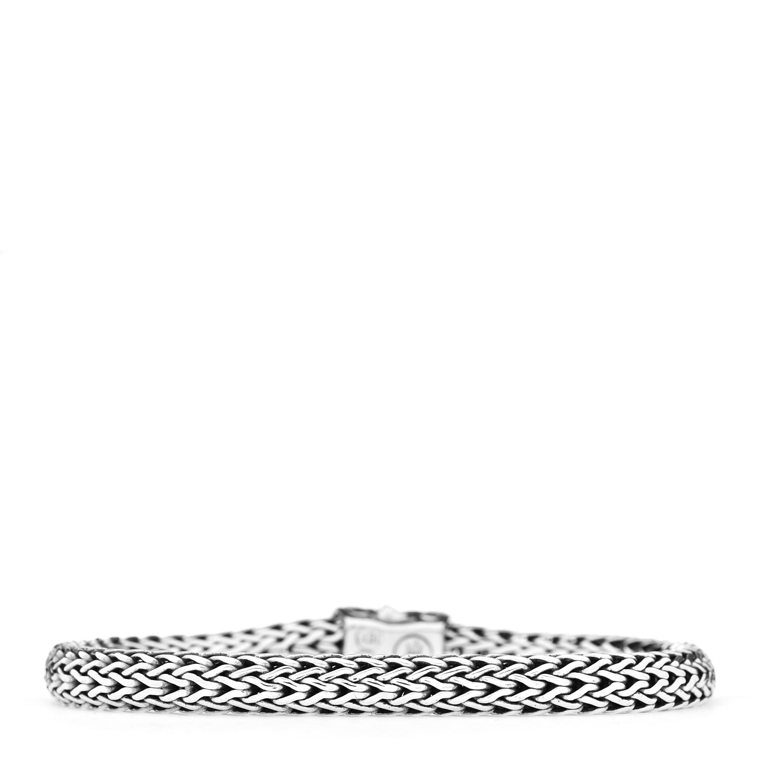 John Hardy Sterling Silver 18K Yellow Gold 6mm Classic Chain Dot Station Bracelet 3 of 4