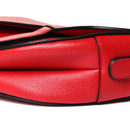 Christian Dior Grained Calfskin Saddle Bag Red 16 of 23
