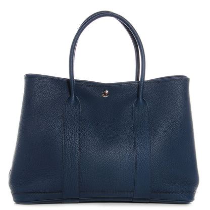 Hermes Veau Negonda Garden Party MM 36 Bleu de Prusse 1 of 8
