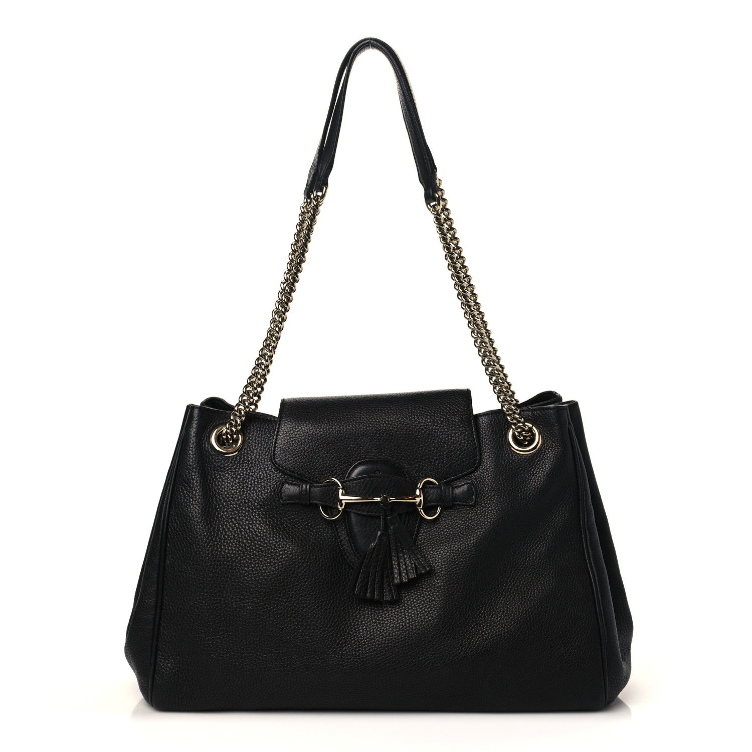 Gucci Calfskin Medium Emily Shoulder Bag Black 1 of 12