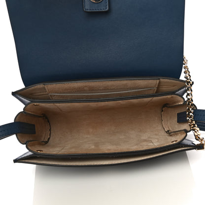 Chloe Suede Calfskin Small Faye Shoulder Bag Deep Ocean 4 of 12