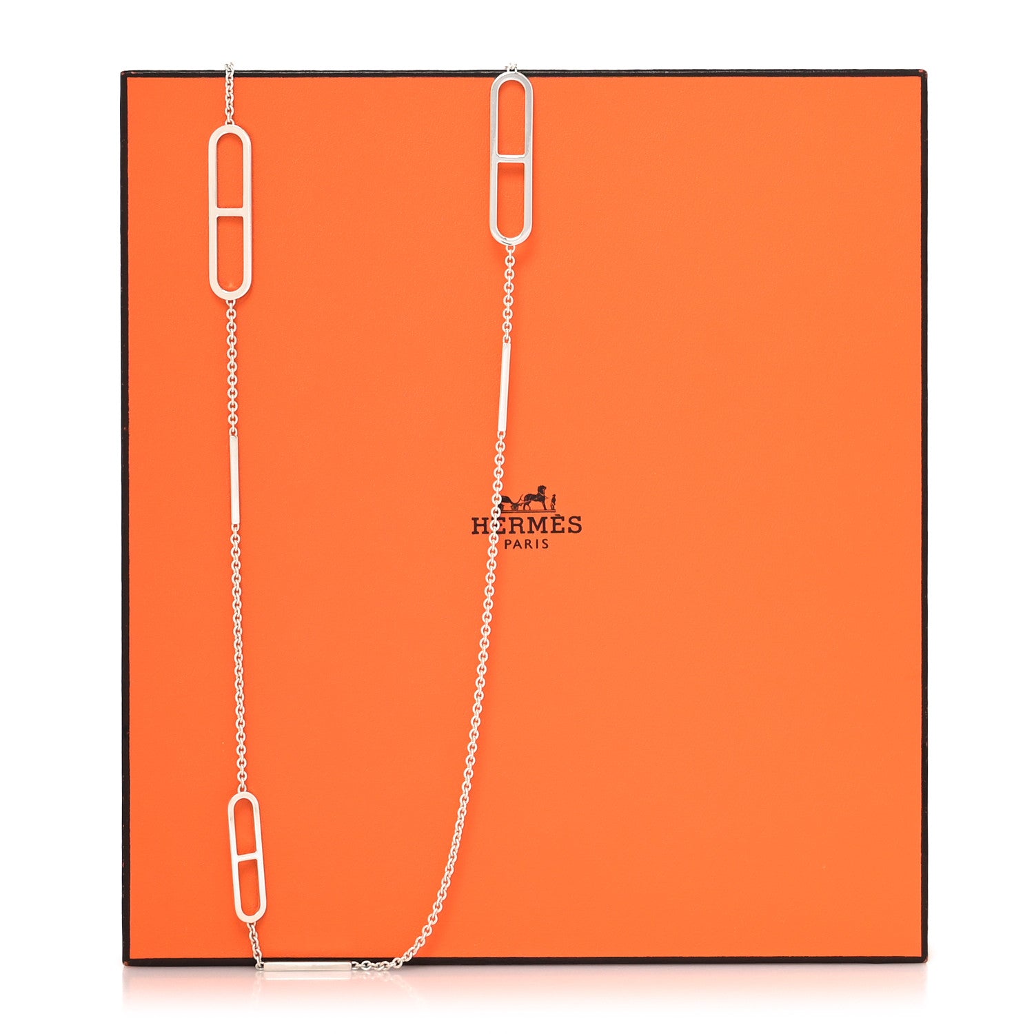 Hermes Sterling Silver Ever Chaine d'Ancre Long Necklace 120 4 of 4
