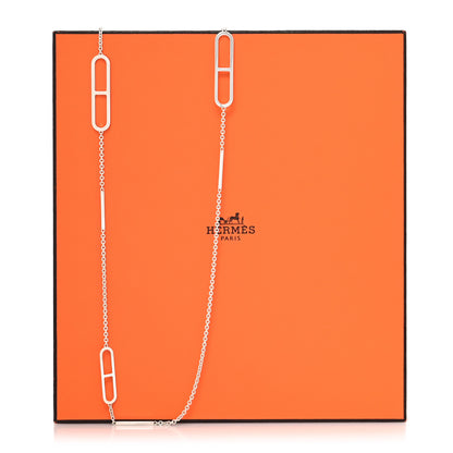 Hermes Sterling Silver Ever Chaine d'Ancre Long Necklace 120 4 of 4