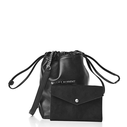 Saint Laurent Lambskin Small Teddy Bucket Bag Black 3 of 12