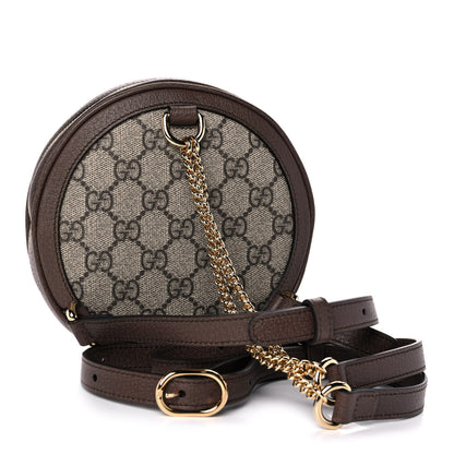 Gucci GG Supreme Monogram Web Mini Ophidia Round Backpack Brown 2 of 8