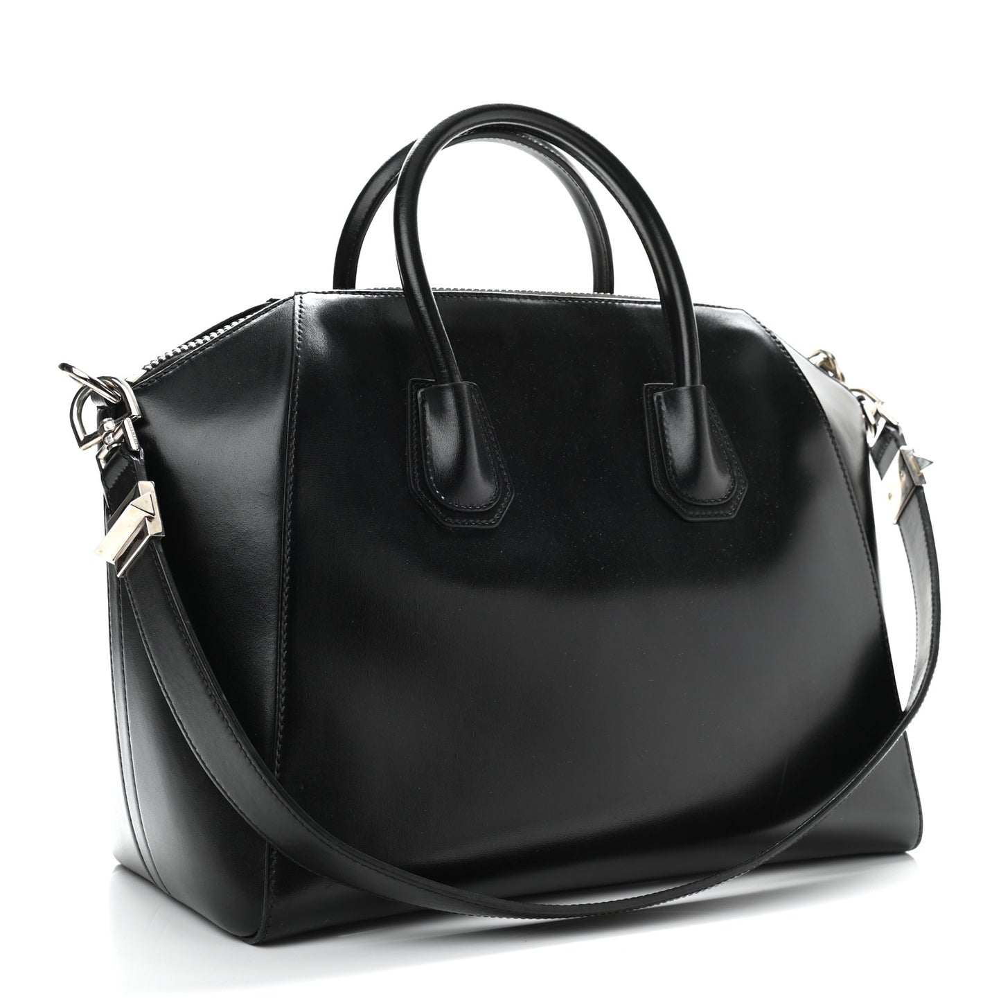 Shiny Lord Calfskin Medium Antigona Black