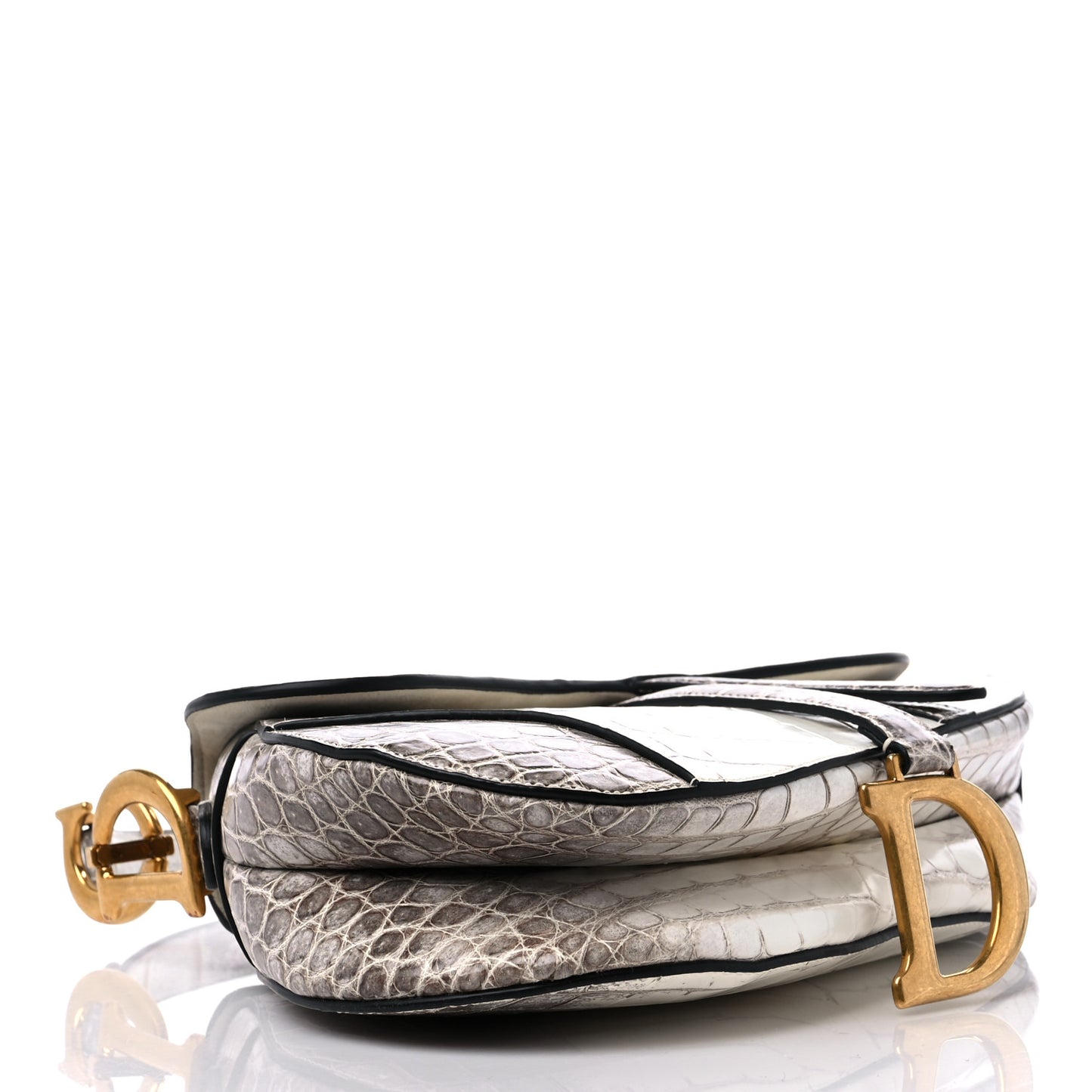 Niloticus Crocodile Himalaya Saddle Bag Latte