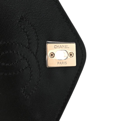 Chanel Calfskin Chevron Stitched Coco Waist Bag Black 6 of 11