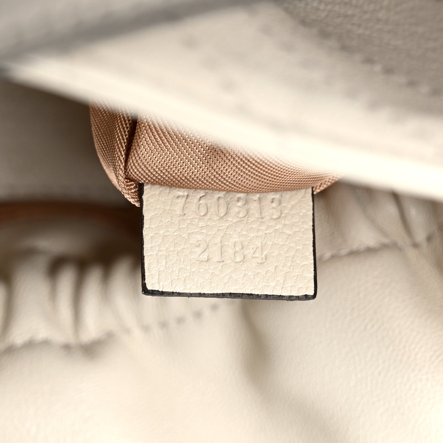 Gucci Sakai Be Green Calfskin Diagonal Stitched Mini Blondie Bucket Bag Mystic White 7 of 10