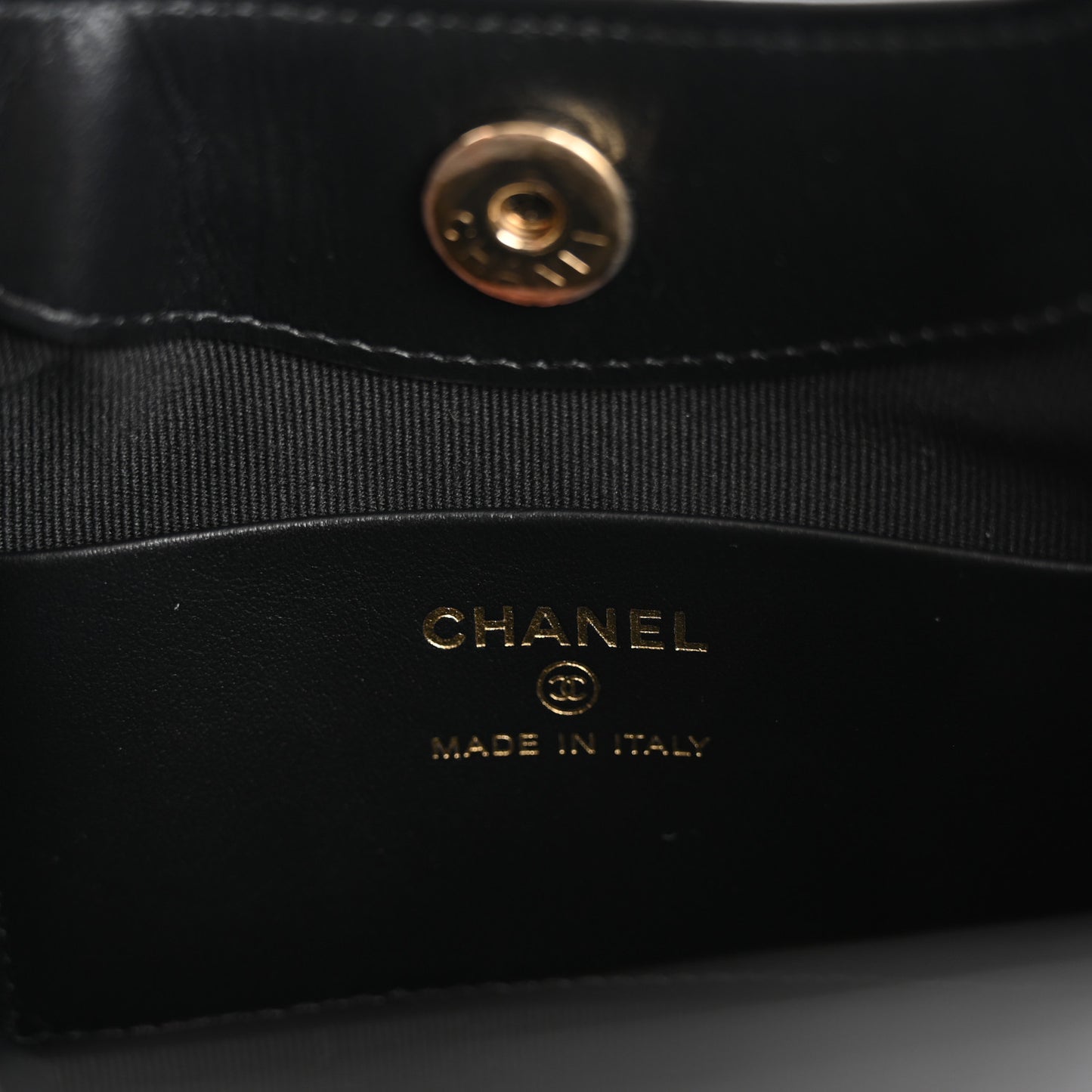 Shiny Crumpled Calfskin Quilted Nano 31 Shopping Bag Black