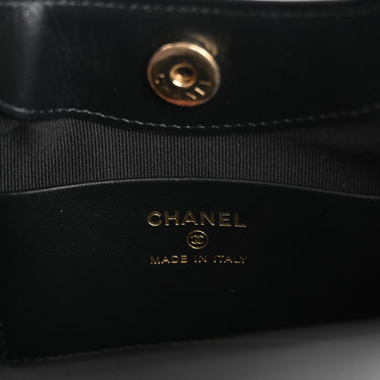 Chanel Shiny Crumpled Calfskin Quilted Nano 31 Shopping Bag Black 6 of 13