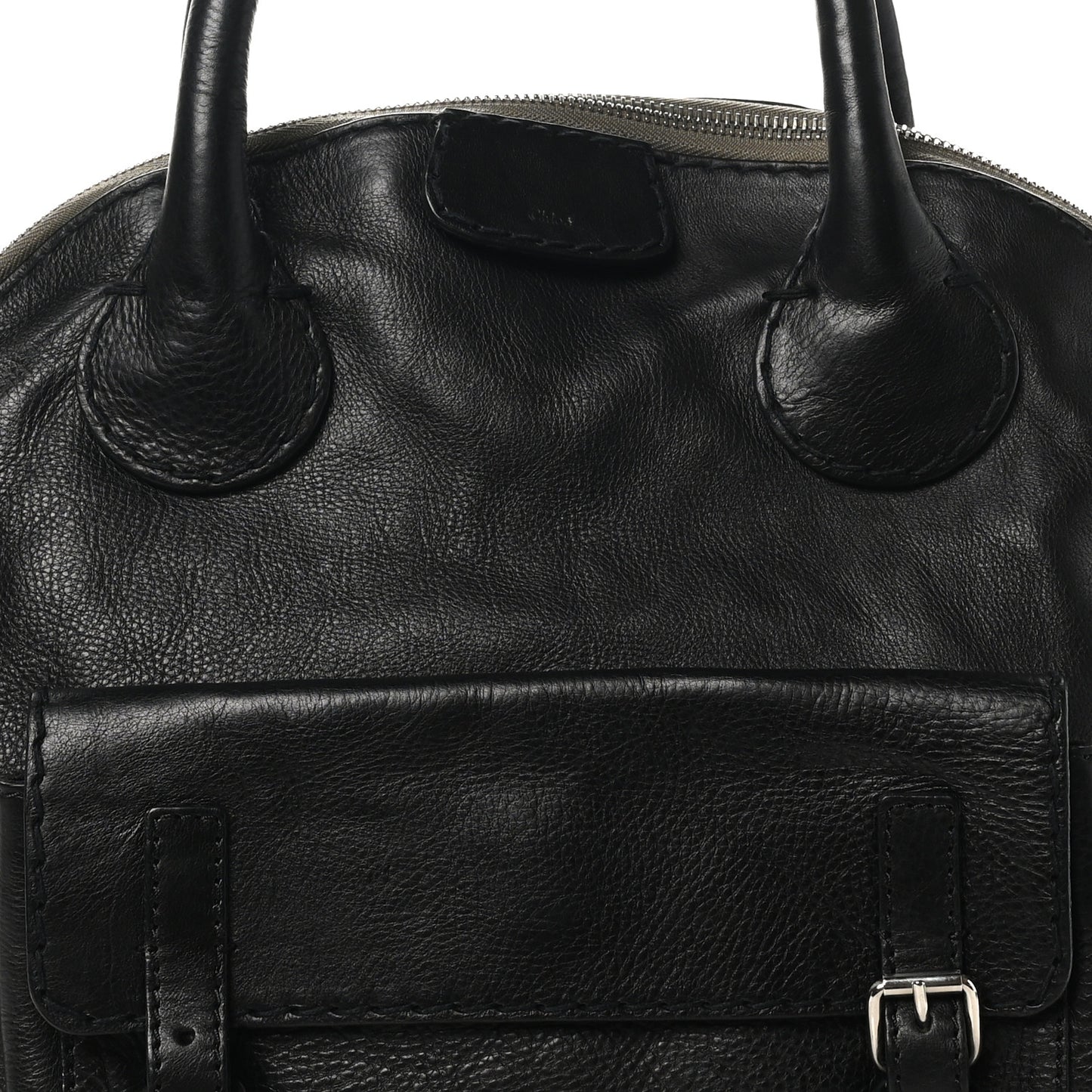 Calfskin Edith Dome Bowler Black
