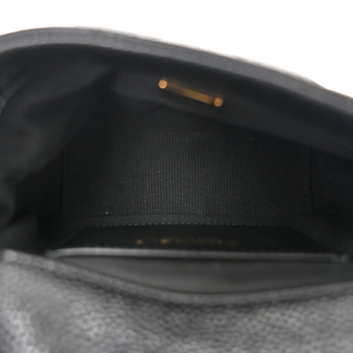 Grained Lambskin Quilted Mini Flap Black