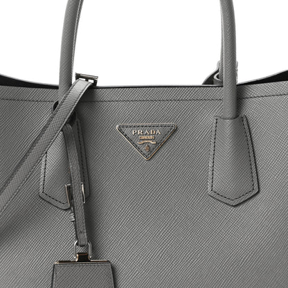 Prada Saffiano Cuir Medium Double Bag Marmo 7 of 9