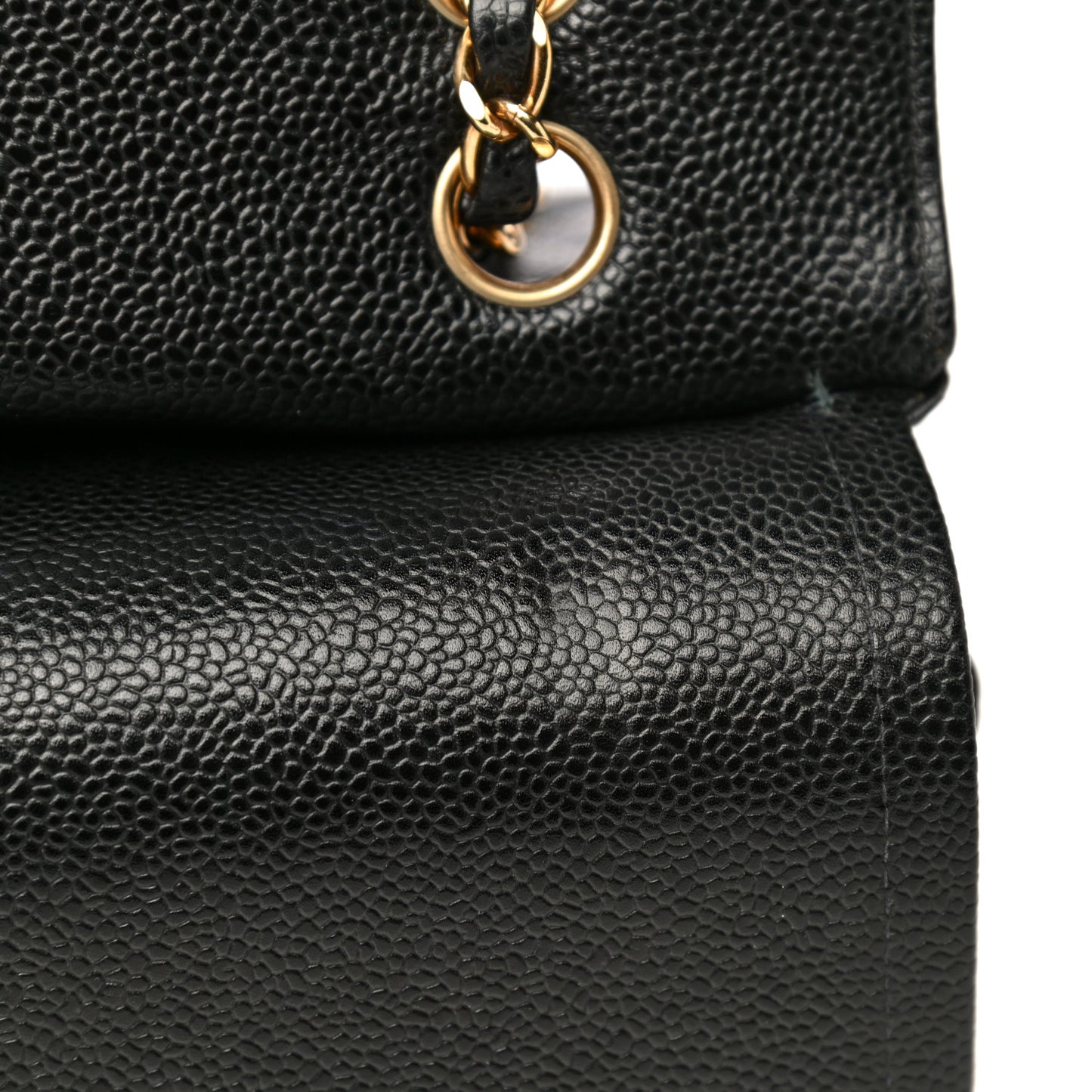 Caviar Quilted Small Double Flap Black