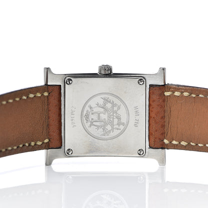 Hermes Stainless Steel Epsom 21mm Heure H Hour Quartz Watch Gold 5 of 8