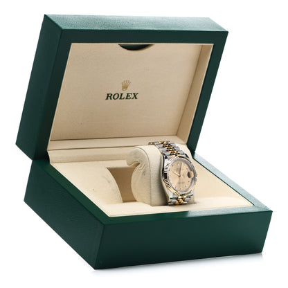 Rolex Stainless Steel 18K Yellow Gold Diamond 36mm Oyster Perpetual Datejust Watch Champagne 126233 5 of 5