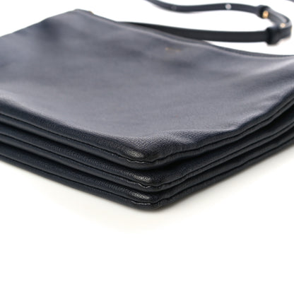 Celine Goatskin Large Trio Crossbody Bag Dark Blue 9 of 20