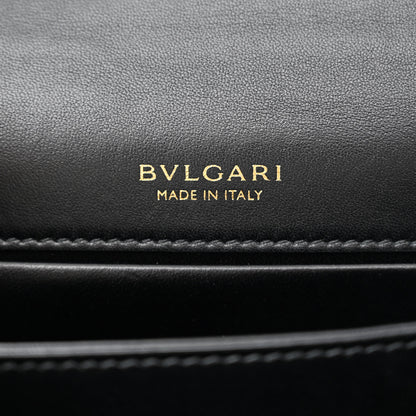 Bulgari Nappa Serpenti Forever Small Maxi Chain Top Handle Bag Black 7 of 10