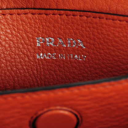 Prada Vitello Daino Small Double Bag Bruciato Rame 6 of 7