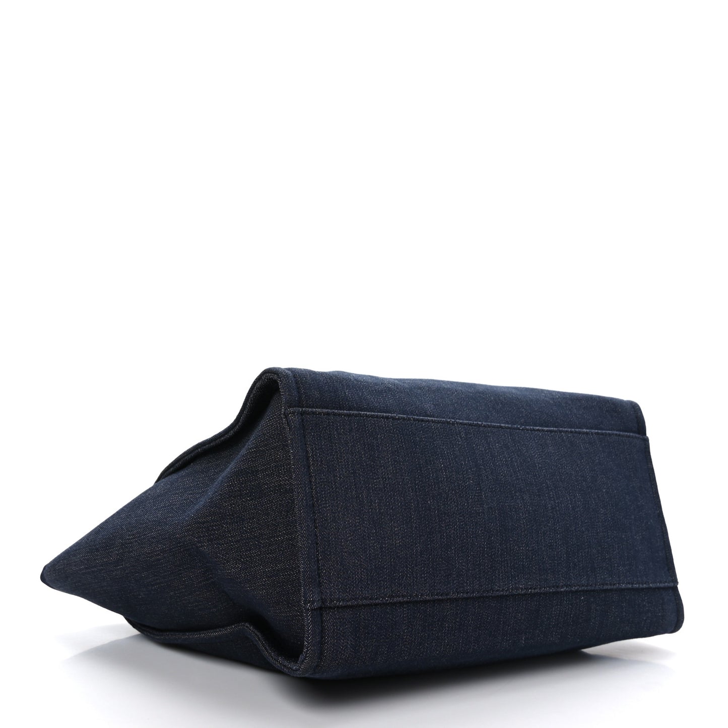 Denim Medium Deauville Tote Blue Orange