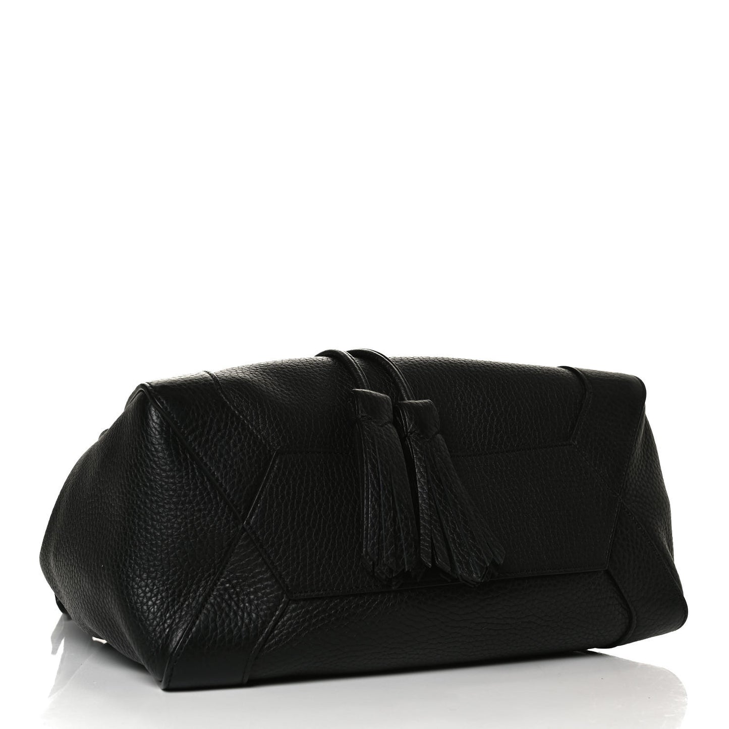Heavy Grain Calfskin Small Millie Tote Black