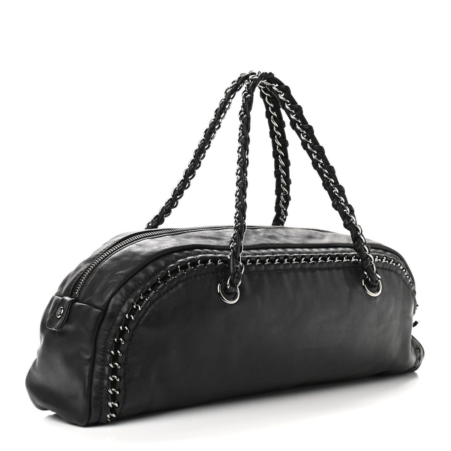 Smooth Calfskin Luxe Ligne Petit Bowler Black