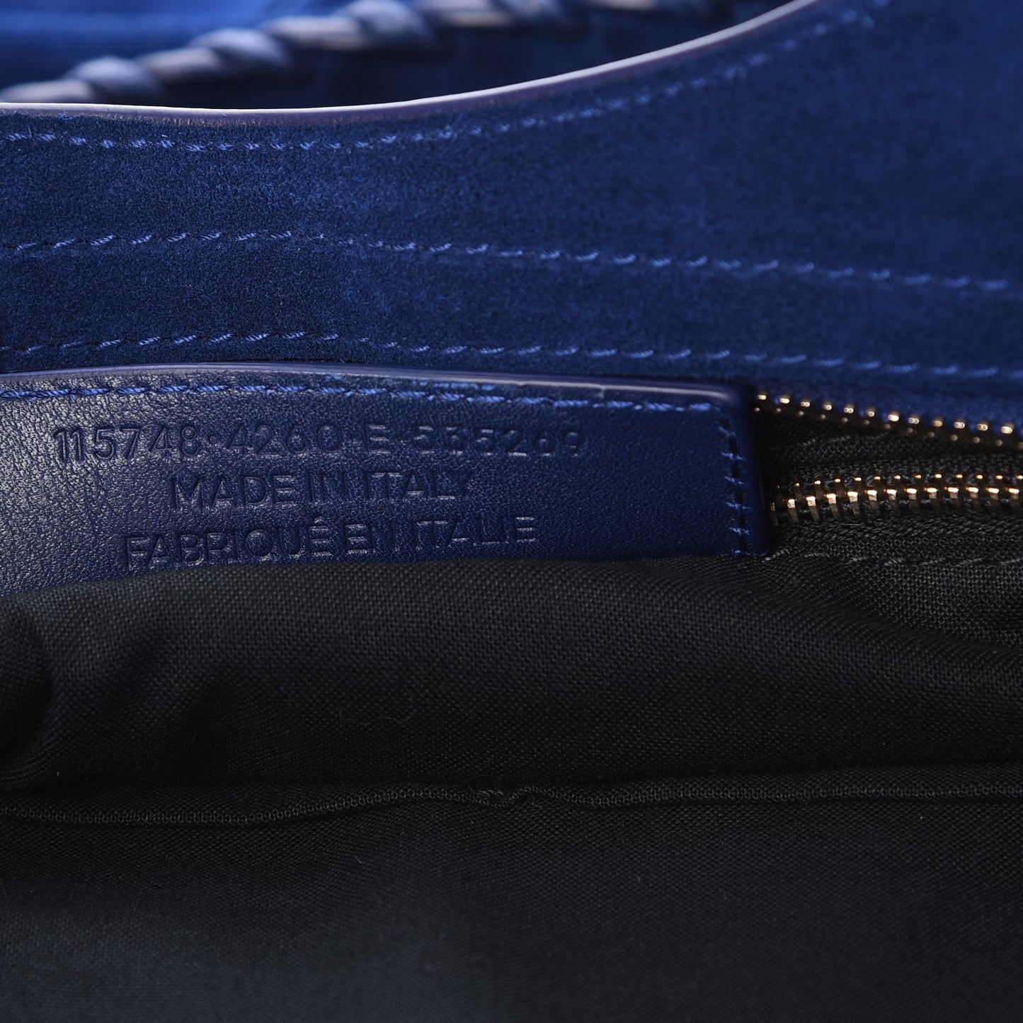 Baby Daim Suede Classic Gold Hardware City Bleu Pacifique
