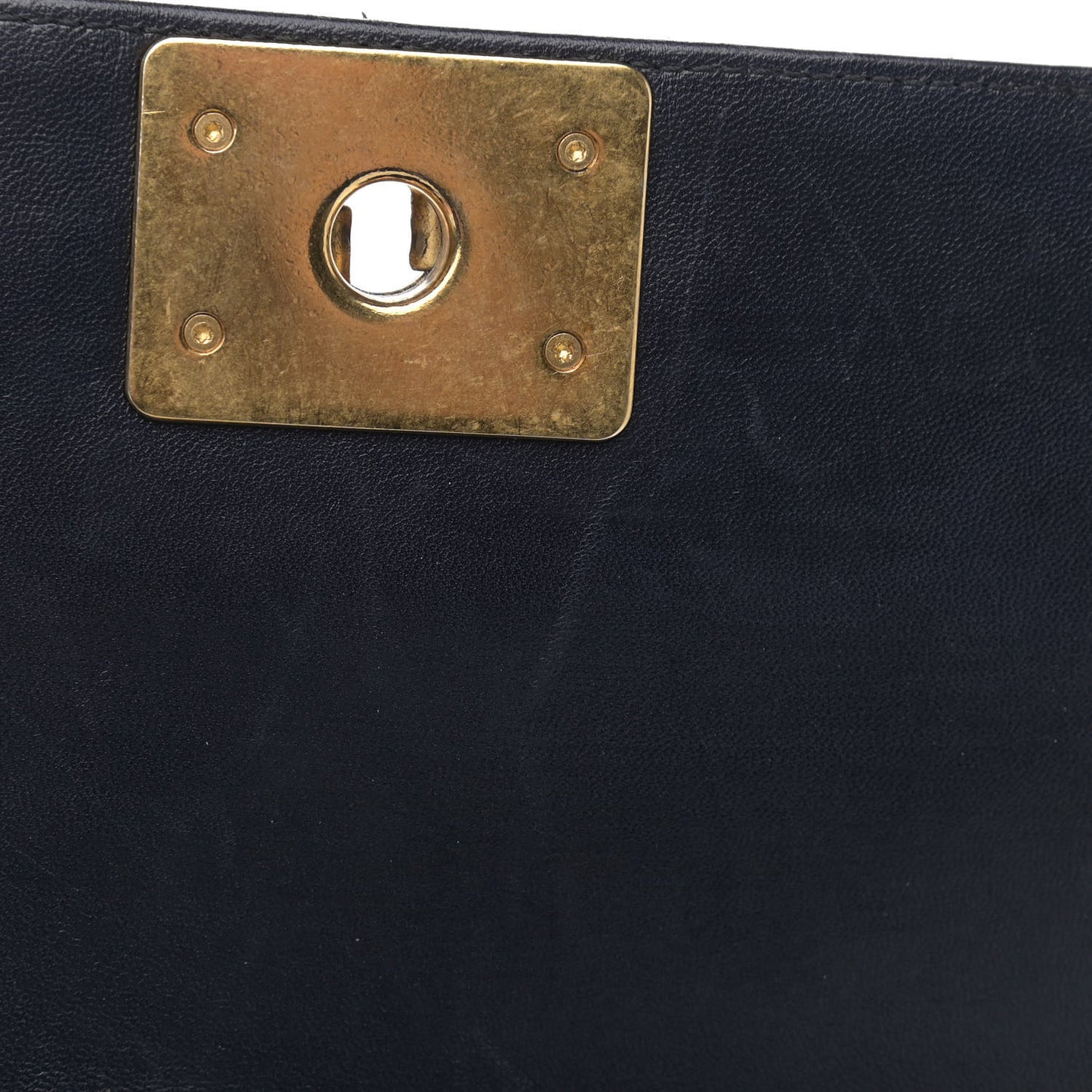 Lambskin Quilted Medium Boy Flap Dark Navy