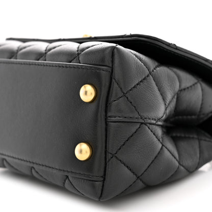 Chanel Calfskin Crystal Quilted Extra Mini Coco Handle Flap Black 10 of 11