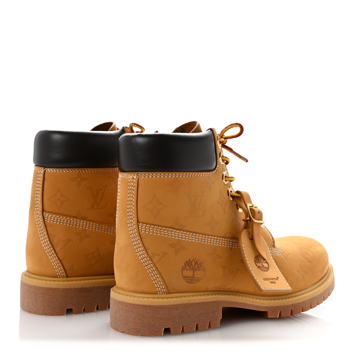 X Timberland Suede Calfskin Monogram Mens Ankle Boots 9 Wheat