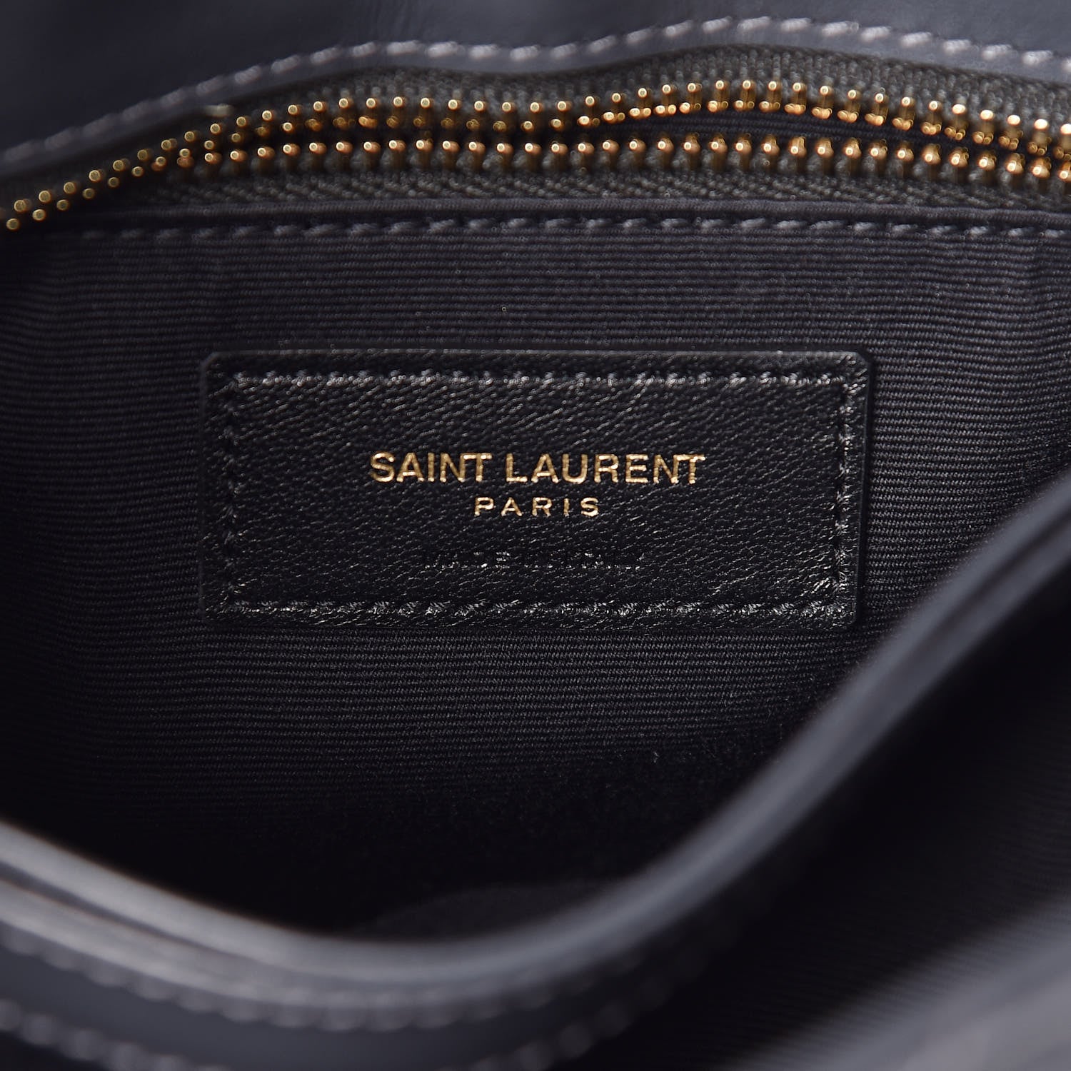Saint Laurent Calfskin Y Quilted Monogram Toy Loulou Crossbody Bag Asphalt 8 of 12