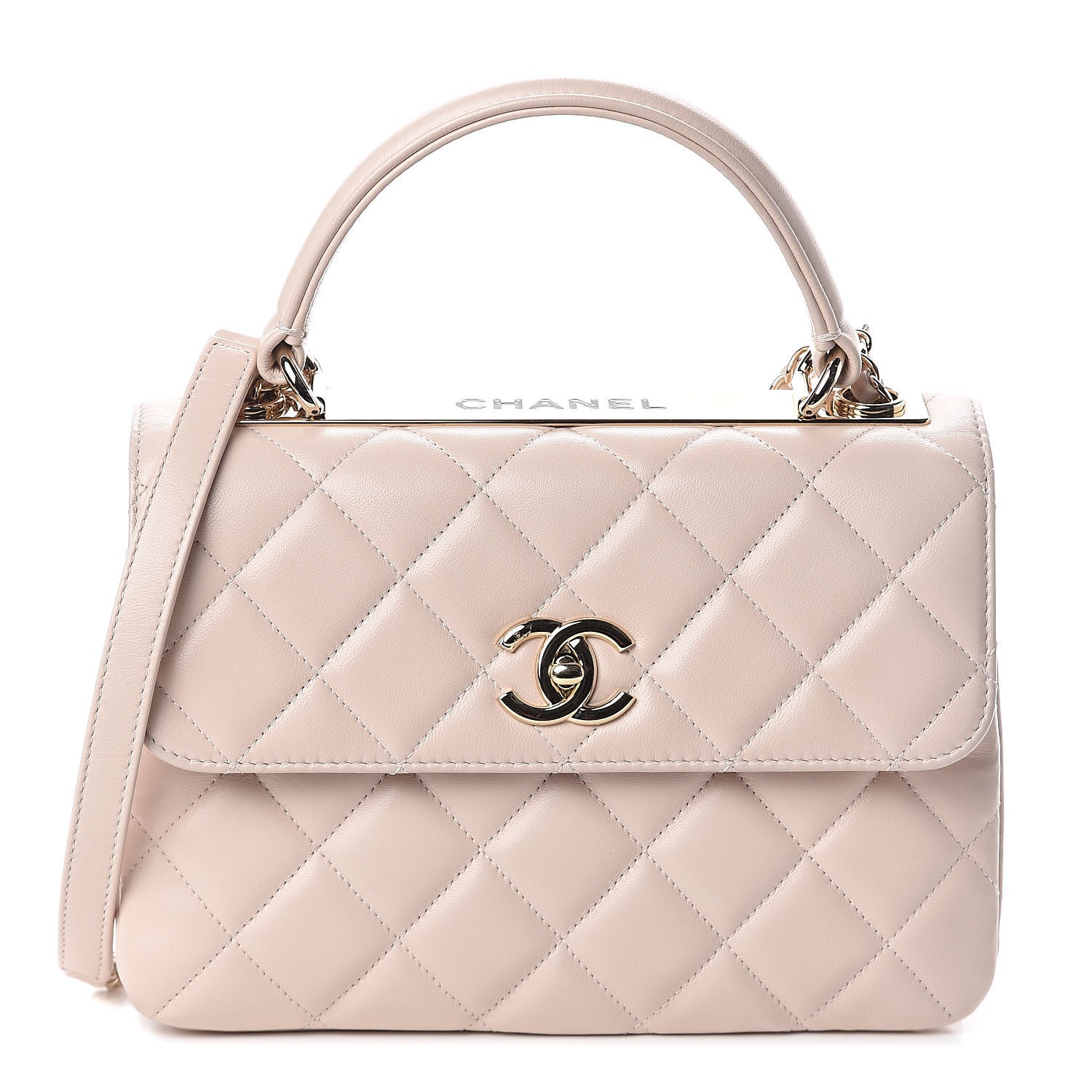 Chanel Lambskin Quilted Small Trendy CC Flap Dual Handle Bag Light Pink 1 of 9