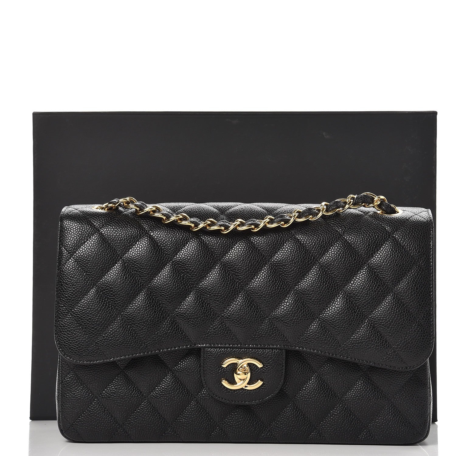 Chanel Caviar Quilted Jumbo Double Flap Black 9 of 9