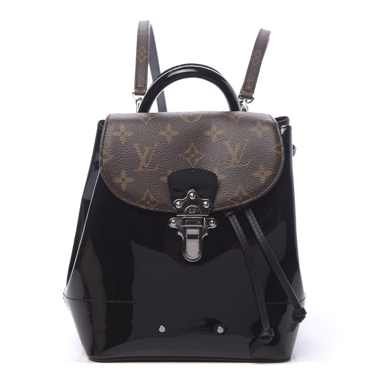 Louis Vuitton Patent Monogram Hot Springs Backpack Black 1 of 8