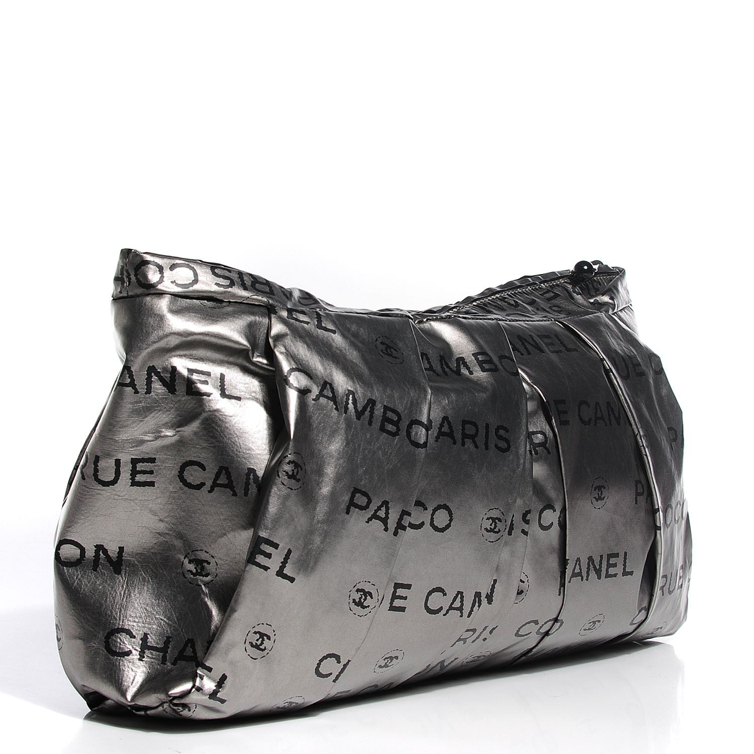 Chanel Coated Canvas Unlimited Clutch Dark Silver 3 of 8
