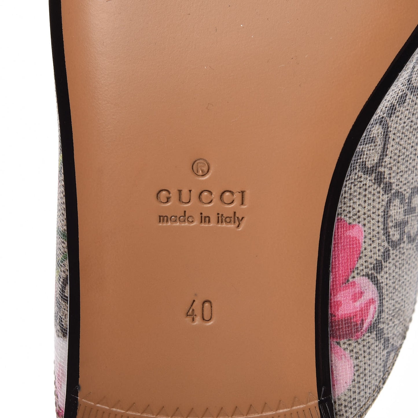 GG Supreme Monogram Blooms Womens Princetown Slippers 40 Beige Multicolor Dry Rose