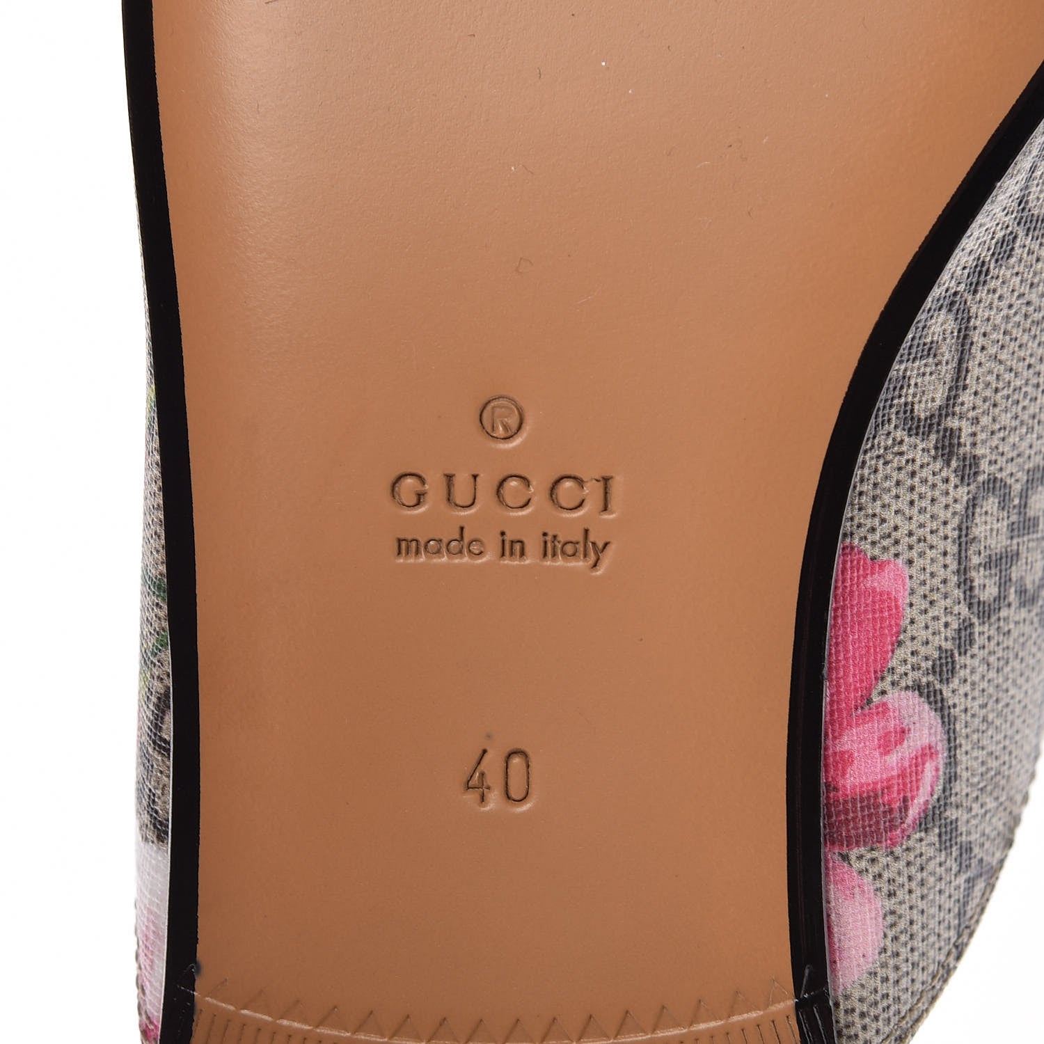 Gucci GG Supreme Monogram Blooms Womens Princetown Slippers 40 Beige Multicolor Dry Rose 6 of 9