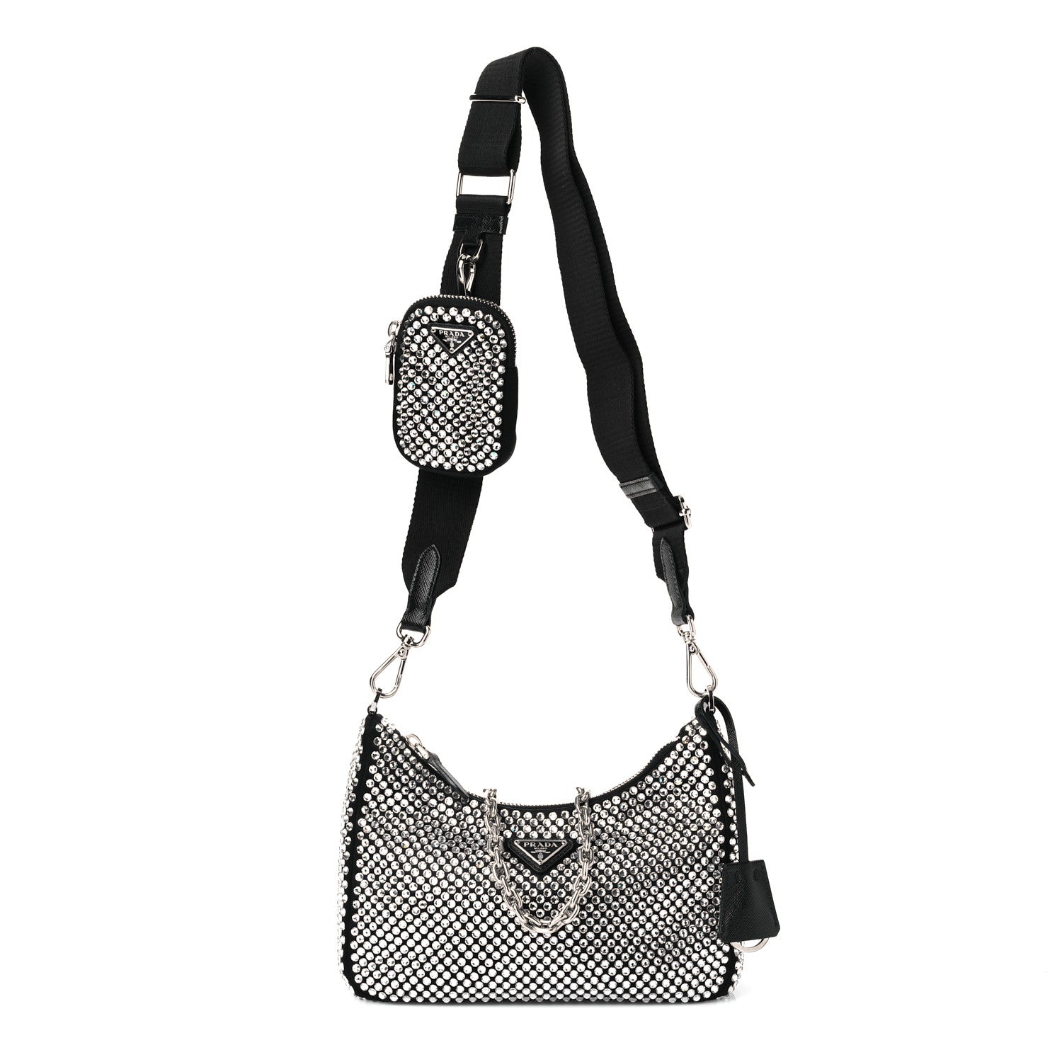 Prada Satin Crystal Re-Edition 2005 Shoulder Bag Cristal 1 of 9