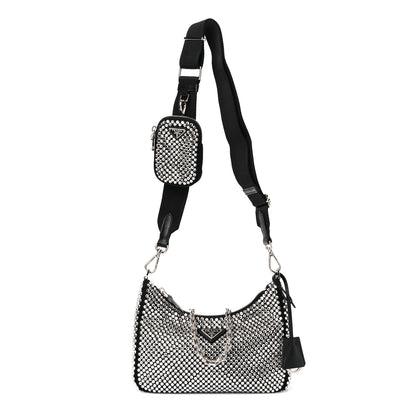 Prada Satin Crystal Re-Edition 2005 Shoulder Bag Cristal 1 of 9