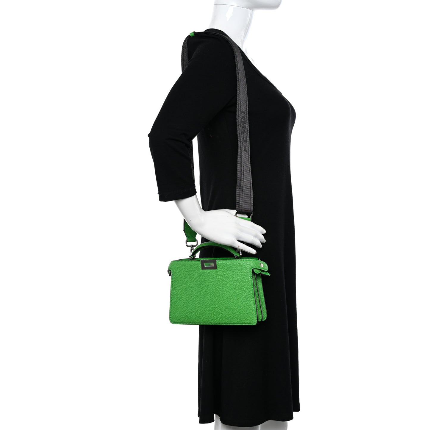 Cuoio Romano Vitello Cover Bi-Color Peekaboo I See U X Cross Satchel Tomatillo