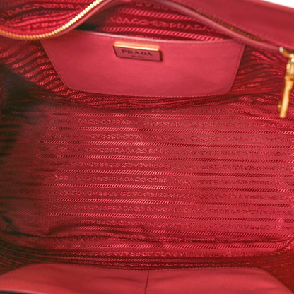 Prada Saffiano Large Galleria Double Zip Tote Peonia 5 of 8