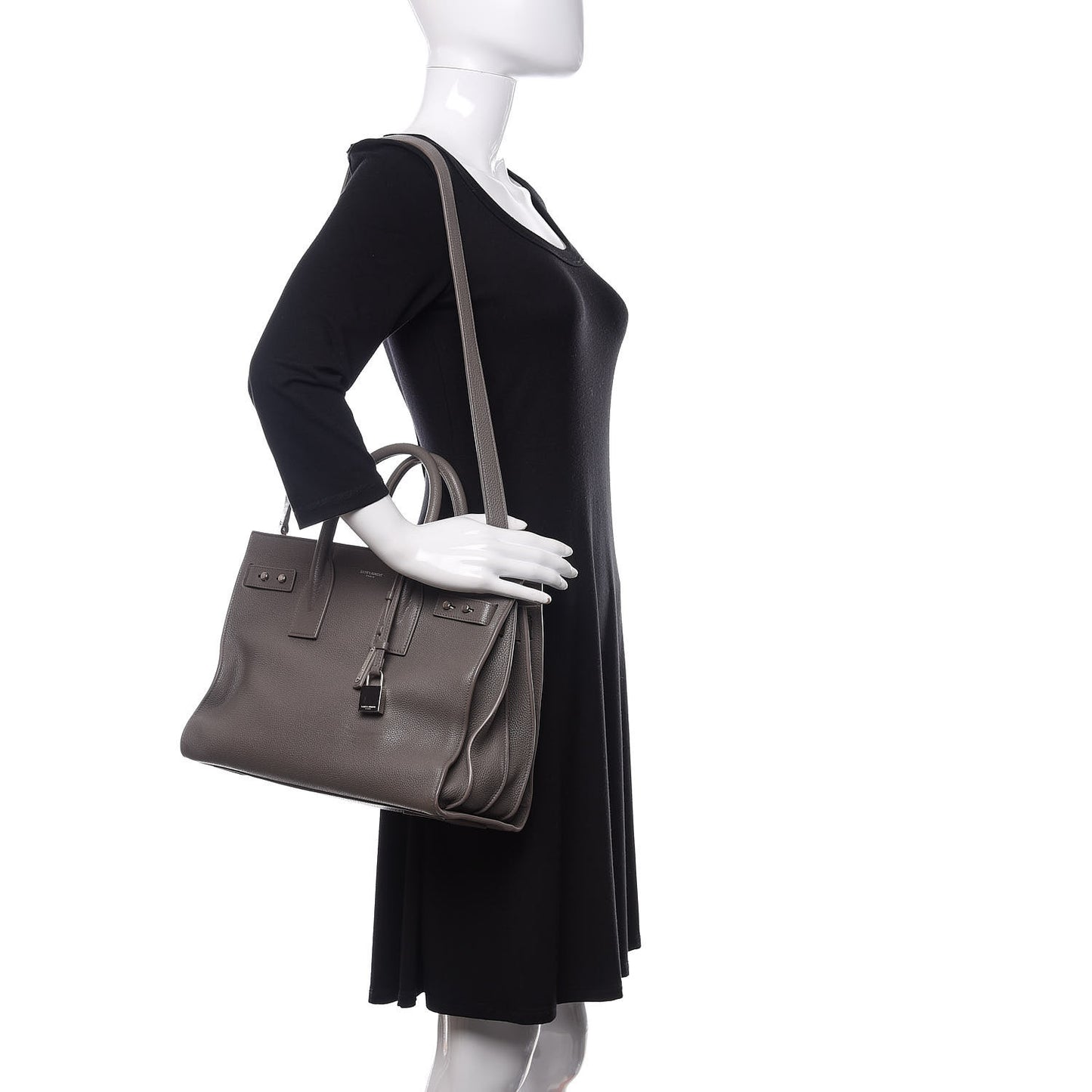 Grained Calfskin Small Supple Sac De Jour Earth