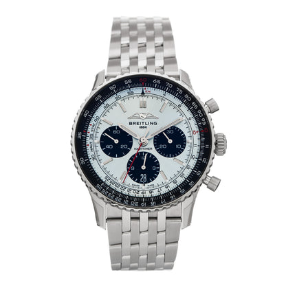 Breitling Stainless Steel 43mm Navitimer Chronograph B01 Automatic Watch Ice Blue AB0138 1 of 5